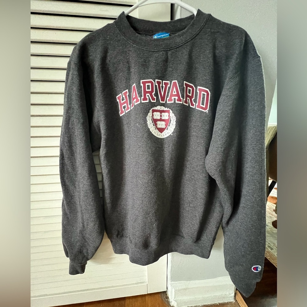 Champion Harvard Dark Gray Men's Crewneck Sweater
